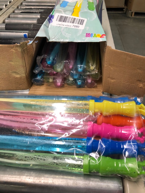 Photo 1 of JOYIN 24 Pack 14’’ Bubble Wands Assortment, 6 Colors Biggest Bubble Wands Party Favors Kids Summer Toys Outdoor Play Toys Games Christmas Birthday Party Star+Circle