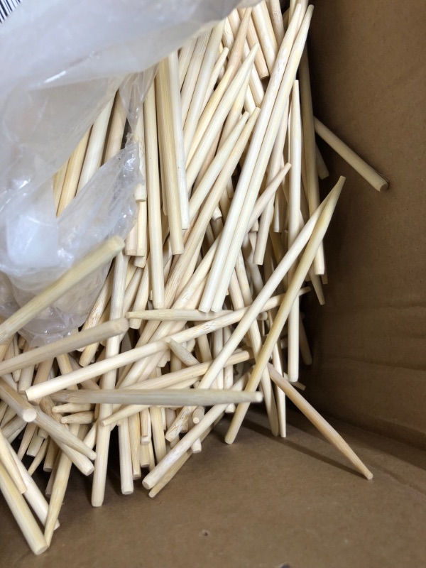 Photo 5 of  1000 Pack Candy Apple Sticks - 5.5 Inch 5mm Sturdy Bamboo Sticks for Caramel - Wooden Skewer Sticks for BBQ, Corn Dog, Corn Cob, Cookie, Lollipop & Kabob