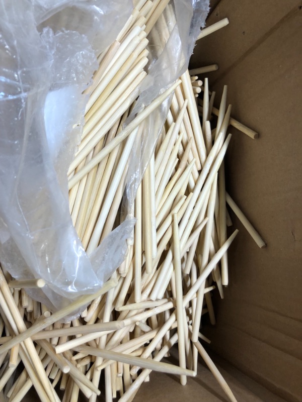 Photo 3 of  1000 Pack Candy Apple Sticks - 5.5 Inch 5mm Sturdy Bamboo Sticks for Caramel - Wooden Skewer Sticks for BBQ, Corn Dog, Corn Cob, Cookie, Lollipop & Kabob