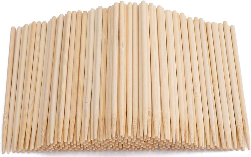 Photo 1 of  1000 Pack Candy Apple Sticks - 5.5 Inch 5mm Sturdy Bamboo Sticks for Caramel - Wooden Skewer Sticks for BBQ, Corn Dog, Corn Cob, Cookie, Lollipop & Kabob