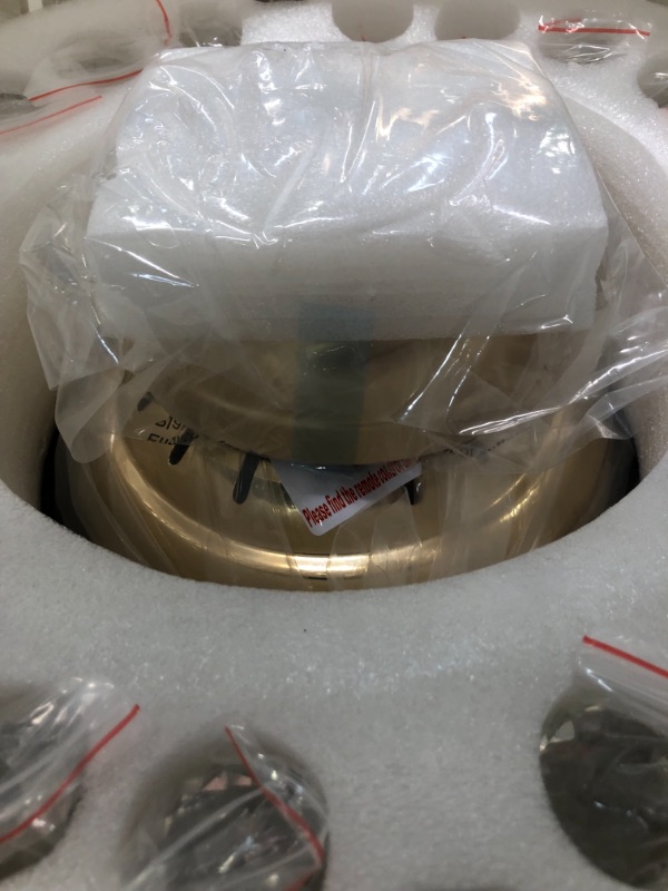 Photo 1 of CROSSIO 42 Inches Crystal Ceiling Fan Light Modern Retractable Ceiling Fan with Lights and Remote Control Dimmable LED Chandelier Fan Gold Fandeliers for Bedroom Living Room Gold D42"