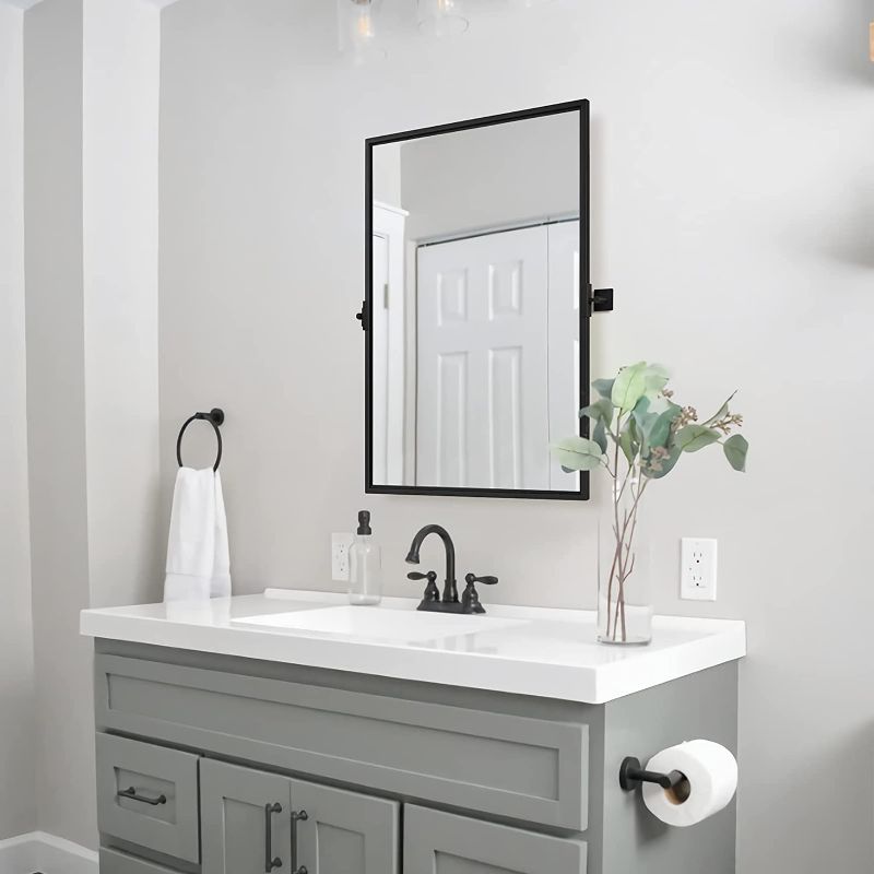 Photo 1 of  Vanity Wall Mirror with Matte Black Framed L36XW24