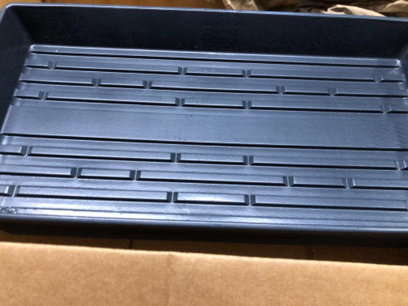Photo 3 of 10 Plant Growing Trays (No Drain Holes) - 20" x 10" - Perfect Garden Seed Starter Grow Trays: for Seedlings