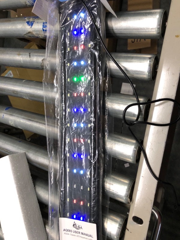 Photo 3 of AQQA Aquarium Light,Full Spectrum LED Fish Tank Lights,12"-54" Adjustable Multi-Color White Blue Red Green LEDs with Extendable Brackets,14W-31W for Freshwater Plants 23W(24"-32")
