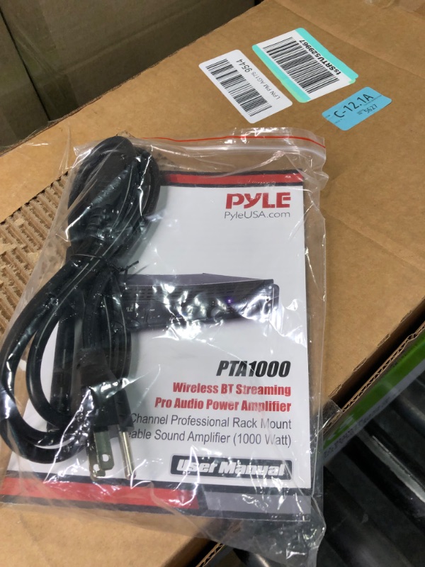 Photo 5 of Pyle Professional Audio Bluetooth Power Amplifier - 2-Channel Rack Mount Bridgeable, LED Indicators, Shockproof Binding Posts, Cooling Fans 1000 Watt - Pyle PTA1000