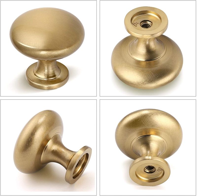 Photo 1 of 10 Pack-Kitchen Cabinet Knob Gold,Antique Brass Drawer Knob,Champagne Bronze Cabinet Knobs,1-1/5 Diameter