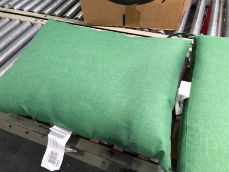 Photo 4 of Arden Selections Outdoor Cushion Pillow Back 21 x 21, Moss Green Leala 21 x 21 Dining Cushion Set Moss Green Leala