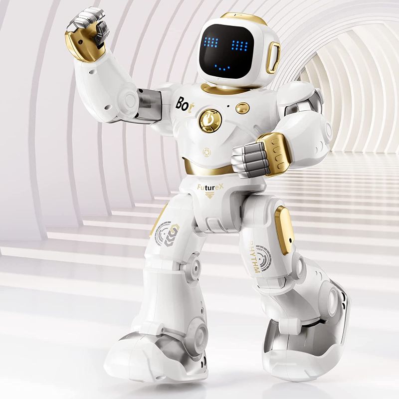 Photo 1 of Ruko Smart Robot for Kids, Large Programmable Interactive STEM RC Robot, Voice Control and App Control, Gifts for Boys and Girls 4 5 6 7 8 9, Gold