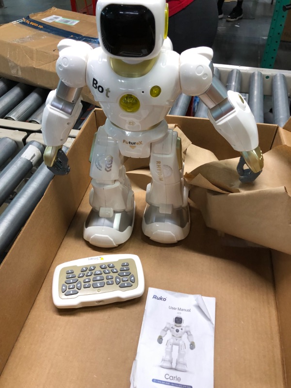 Photo 3 of Ruko Smart Robot for Kids, Large Programmable Interactive STEM RC Robot, Voice Control and App Control, Gifts for Boys and Girls 4 5 6 7 8 9, Gold