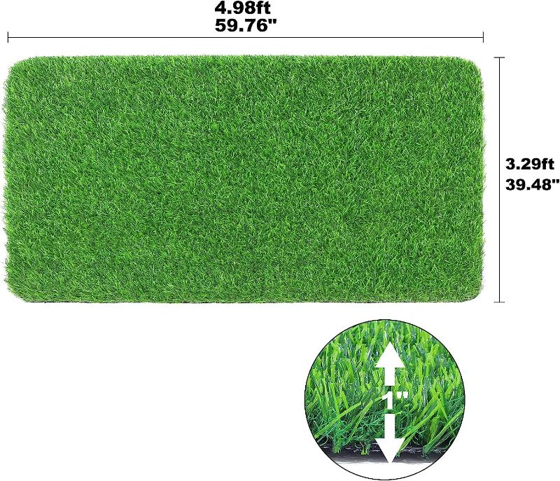 Photo 1 of Artificial Grass Outdoor Rug, Realistic Fake Grass for Dogs Large Synthetic Lawn for Home Garden Patio DIY Indoor Outdoor Decoration