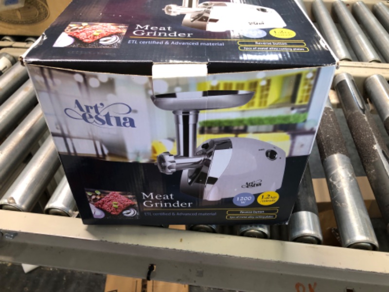 Photo 1 of Artestia Meat Grinder Electric Sausage Maker Machine, 1200W Max Heavy Duty Meat Mincer for Home Use, Stainless Steel Food Grinder Maker with Sausage & Kubbe Kit, 3 Grinder Plates