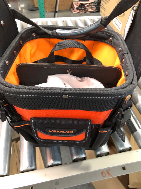 Photo 3 of 24-Pockets Hard-Based HVAC tool bag, Open-Top Electrician tool bag, Electricians tool bag, Tool tote bag, Tool tote, Tool carrier, Tool caddy, Tool bag organizer, Tool bags for electricians