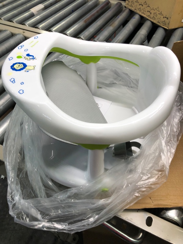 Photo 1 of Baby Bathtub Seat?Baby Bath Seat for Tub Sit Up?Baby Shower Chair?Newborn Baby Bath Seat?Infant Cute Bathtub Support?6-18 Months with Backrest Support and Suction Cups Tub Seats for Babies (White)