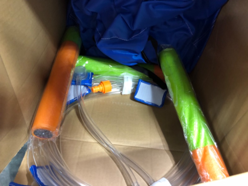 Photo 3 of JOYLDIAS Inflatable Bounce House, Water Slide Bouncer Playhouse Castle w/Splash Pool, Climbing Wall, Basketball Hoop & Carry Bag, 480W Air Blower for Kids Backyard Indoor Outdoor Use, Free Water Gun 3 in 1