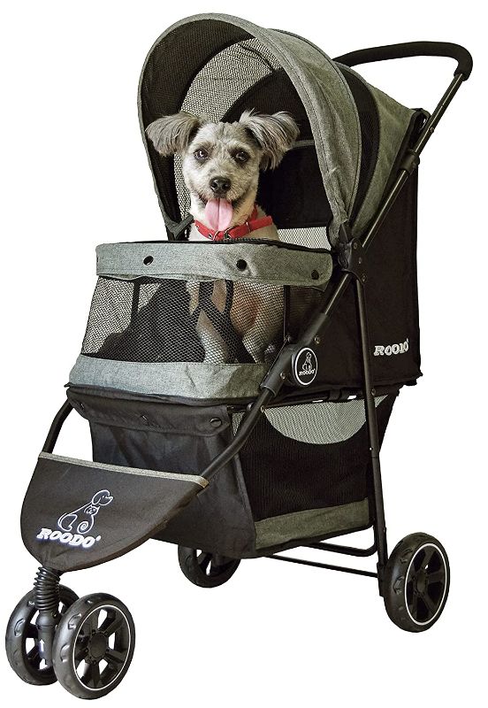 Photo 1 of 

ROODO Dog Stroller Pet Stroller Lightweight Multifunctional Foldable Portable Compact Jogger Buggy Three-Wheeled Pet Gear Puppy Travel pram Stroller for...