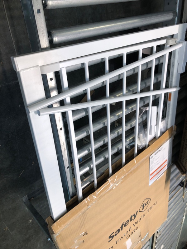 Photo 1 of Safety 1st Easy Install 28" High Walk Thru Gate, Fits Between 29" and 38" 38x28 Inch (Pack of 1) Original Size White