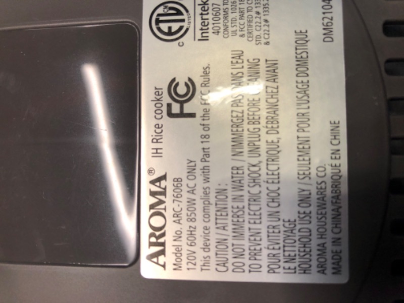 Photo 2 of Aroma Housewares Professional 12-Cups (Cooked) / 3Qt. 360° Induction Rice Cooker & Multicooker (ARC-7606B), Black, 12 Cup
