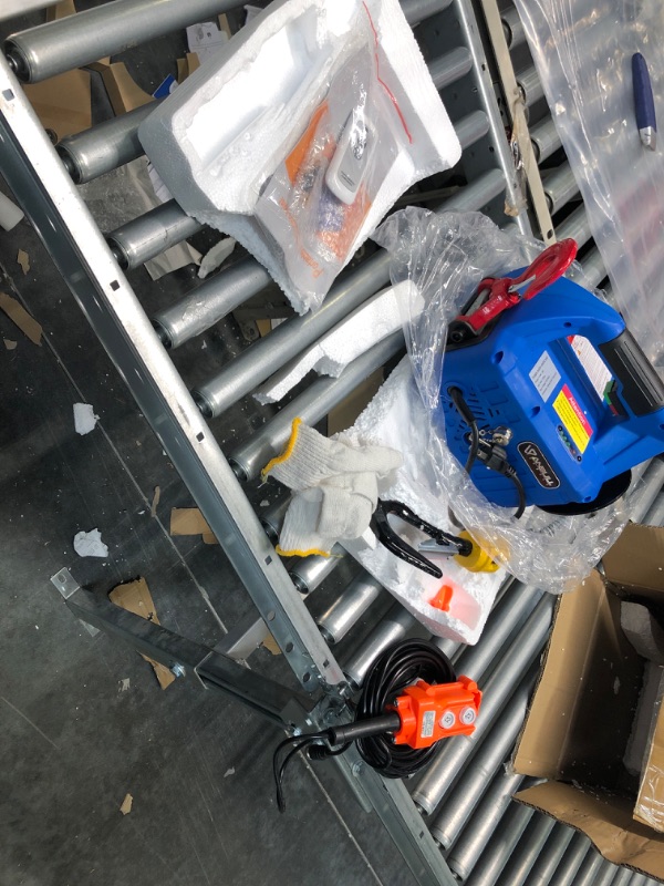 Photo 1 of ANBULL Electric Hoist Winch 1100LBS,Portable Hoist 110Volt Electric Winch with Wireless Remote Control,Wire Lenght 7.6M,3 in 1 Hoist with Emergency Stop Switch