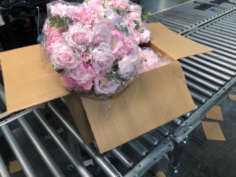 Photo 1 of Artificial Peonies Silk Flowers, Pink Faux Peony Bouquet 4 Bundles Florals Arrangements for Farmhouse Home Boho Wedding Table Centerpiece, Fake Plastic...

