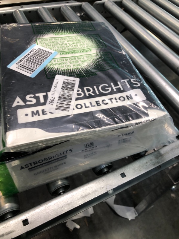 Photo 2 of Astrobrights Mega Collection, Colored Cardstock, Bright Confetti White, 320 Sheets, 65 lb/176 gsm, 8.5" x 11" - MORE SHEETS! (91683)