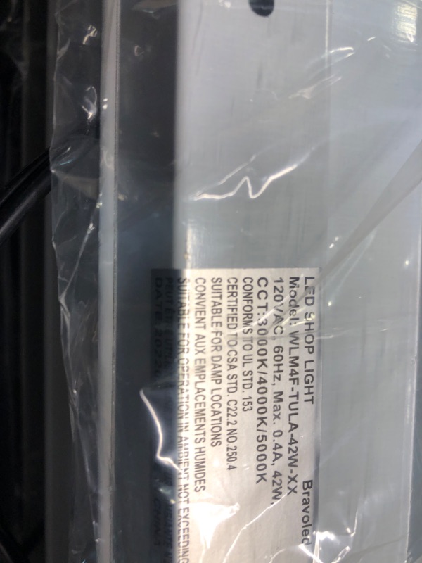 Photo 3 of x0031uopil(6 Pack) Barrina LED T5 Integrated Single Fixture, 4FT, 2200lm, 6500K (Super Bright White), 20W, Utility LED Shop Light, Ceiling and Under Cabinet Light, Corded Electric with ON/OFF Switch, ETL Listed
