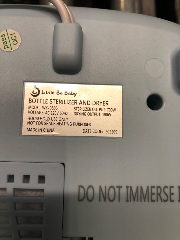 Photo 1 of Bottle Sterilizer and Dryer, Little Bo Baby Bottle Electric Steam Sterilizer and Dryer, 5-in-1 Electric Sterilizer and Dryer for Baby Bottles, Safe and Easy One-Dial Control Sterilizer BPA Free