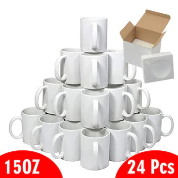 Photo 1 of 24 Pcs 15oz Sublimation Mugs With Gift Mug Box. Mugs - Cardboard Box