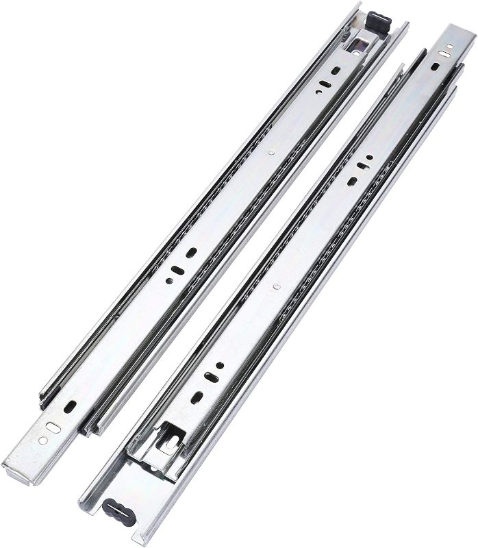 Photo 1 of 6 Pairs of 20 Inch Hardware 3-Section Full Extension Ball Bearing Side Mount Drawer Slides,100 LB Capacity Drawer Slide

