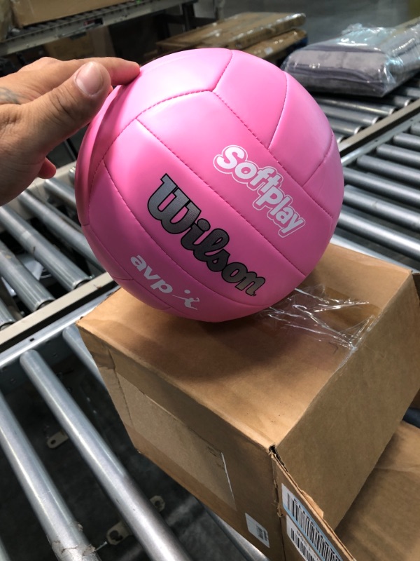 Photo 2 of WILSON AVP Soft Play Volleyball - Official Size Pink