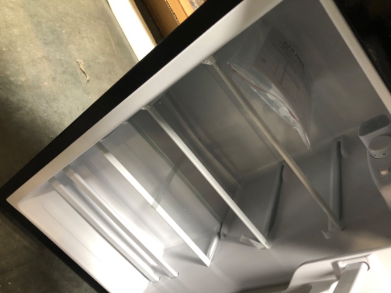 Photo 4 of Anukis Compact Refrigerator4.0 Cu Ft 2 Door Mini Fridge with Freezer For Apartment, Dorm, Office, Family, Basement, Garage, Silver 4.0 Cu Ft silver