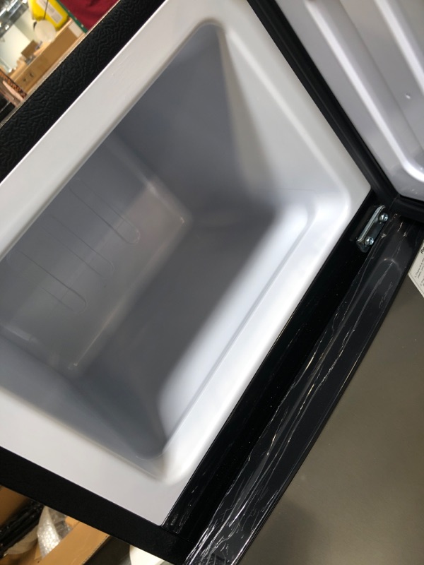 Photo 3 of Anukis Compact Refrigerator4.0 Cu Ft 2 Door Mini Fridge with Freezer For Apartment, Dorm, Office, Family, Basement, Garage, Silver 4.0 Cu Ft silver