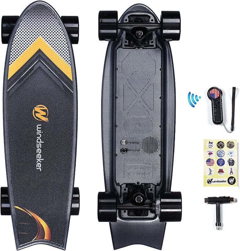 Photo 1 of Windseeker Electric Skateboard?Electric Skateboard with Remote Control for Beginners, 450W Brushless Motor, 18.6 MPH & 7.6 Miles Range, 3 Speeds Adjustment
