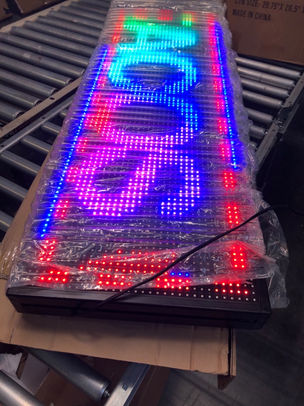 Photo 2 of CHR PH10 mm LED Scrolling Sign 39"x 14" Full Color WiFi LED Sign Display with New SMD Technology and High Brightness Outdoor LED Sign for Advertising P10 39''x14''