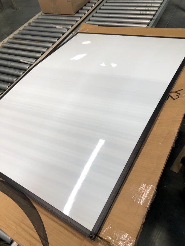 Photo 1 of VIZ-PRO Magnetic Dry Erase White Board, 36 X 24 Inches, Black Aluminium Frame