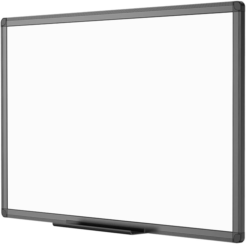 Photo 1 of VIZ-PRO Magnetic Dry Erase White Board, 36 X 24 Inches, Black Aluminium Frame