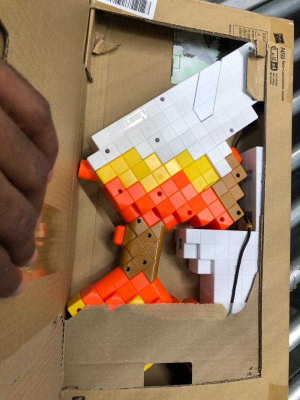 Photo 1 of NERF Minecraft Sabrewing Motorized Blaster Bow, 8 Elite Darts, 8-Dart Clip, Electric Full Auto Toy Foam Blasters, Minecraft Toys for 8 Year Old Boys and Girls and Up