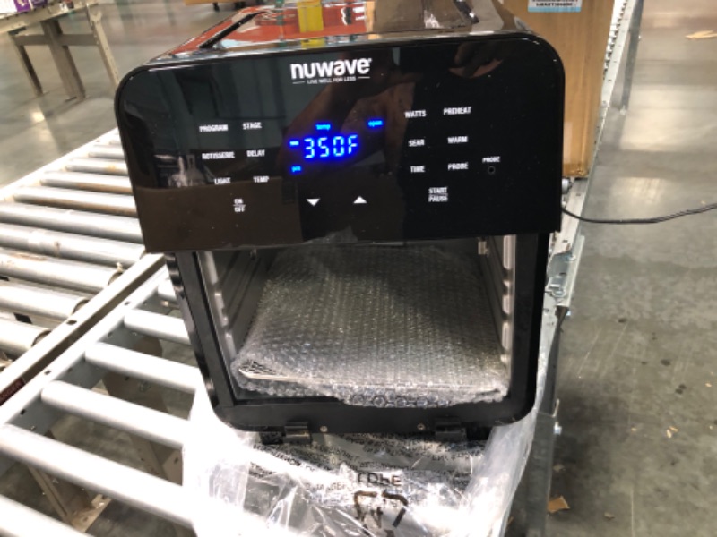 Photo 2 of Nuwave Brio 15.5Qt Air Fryer Rotisserie Oven, X-Large Family Size, Powerful 1800W, 4 Rack Positions, 50°-425°F Temp Controls, 100 Presets & 50 Memory,...
