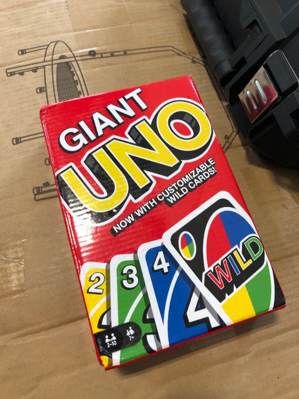 Photo 2 of Giant UNO Card Game for Kids, Adults & Family Night, Oversized Cards & Customizable Wild Cards for 2-10 Players