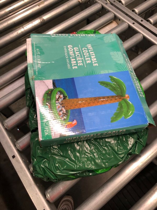 Photo 1 of Amscan Jumbo Palm Tree Inflatable Cooler, 6 Ft, Multicolor