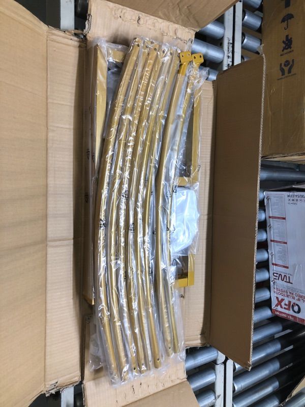 Photo 1 of LANGXUN Large Size Gold Metal Circle Balloon Arch Decoration, for Birthday Decoration, Wedding Decoration, Graduation Decorations and Event Party Supplies, Baby Shower Photo Background Decoration