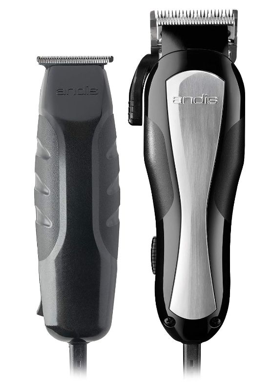 Photo 1 of Andis 68135 Head-styler/Headliner Clipper & Trimmer Kit - Carbon-Steel, Complete Home Haircutting Kit, Prevents Razor Bumps - for Styling & Dry Shaving - 27 Pieces, Black