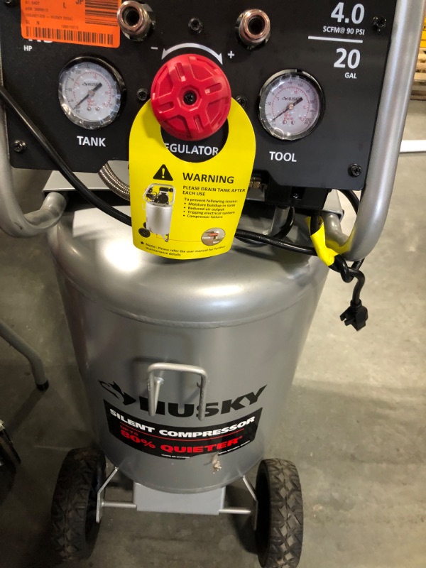 Photo 1 of 20 Gal. Vertical Electric-Powered Silent Air Compressor