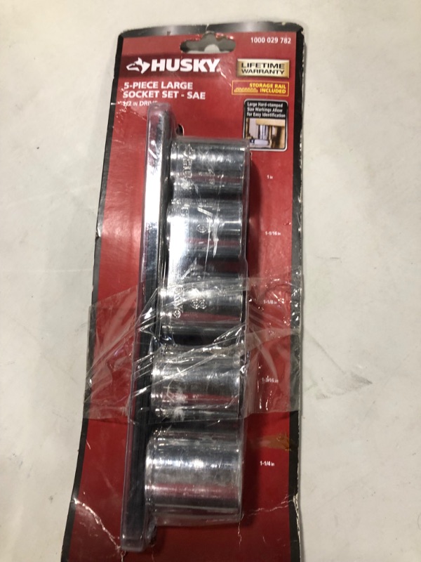 Photo 2 of 1/2 in. Drive SAE Large Socket Set (5-Piece)
