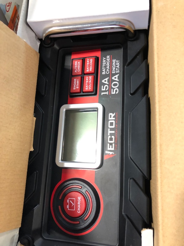 Photo 1 of Vector 15 Amp Automatic 12V Battery Charger with 50 Amp Engine Start and Alternator Check