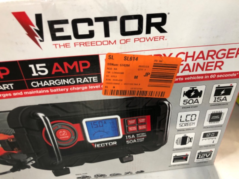 Photo 3 of Vector 15 Amp Automatic 12V Battery Charger with 50 Amp Engine Start and Alternator Check