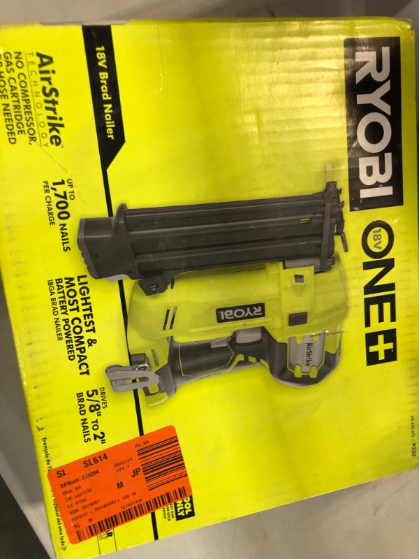 Photo 2 of 18-Volt ONE+ AirStrike 18-Gauge Cordless Brad Nailer (Tool-Only)