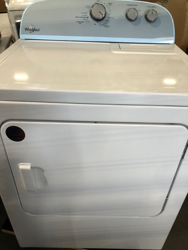Photo 1 of Whirlpool WED4985EW 5.9 Cu. Ft. Electric Dryer w/ Flat Back Design - White
