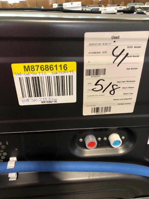 Photo 9 of PFQ97HSPVDS GE Profile Series 4.8 cu. Ft. Capacity 2-In-1 Washer and Dryer with Ventless Heat Pump Technology - Carbon Graphite
