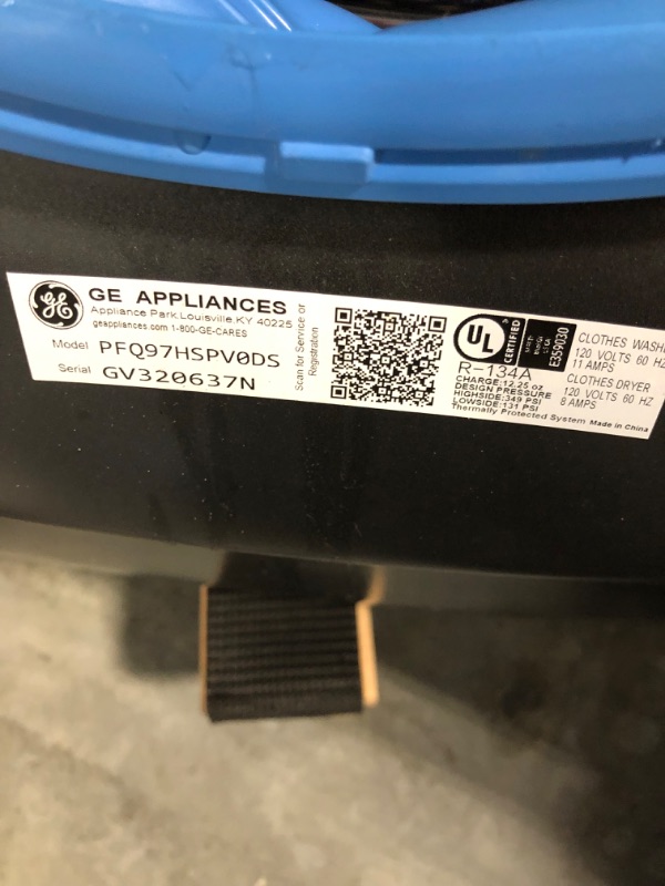 Photo 16 of PFQ97HSPVDS GE Profile Series 4.8 cu. Ft. Capacity 2-In-1 Washer and Dryer with Ventless Heat Pump Technology - Carbon Graphite
