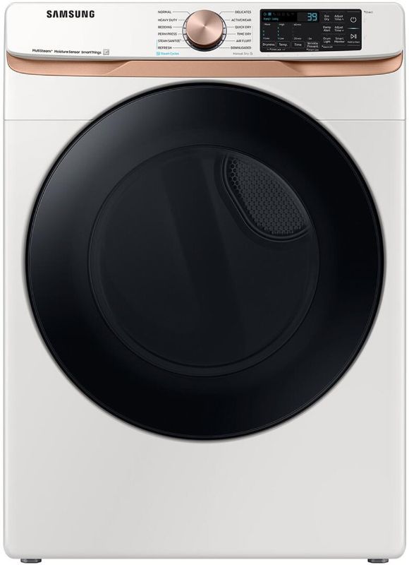 Photo 1 of ***DRYER IS MAKING AN ODD NOISE - FOR PARTS*** DVE50BG8300E Samsung 27" 7.5 cu. ft. Smart Electric Dryer with Steam Sanitize+ and Sensor Dry - Ivory
